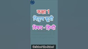 कक्षा 1 निपुण सूची विषय हिन्दी Class 1 Hindi Nipun Suchi UP Board #2025 #nipunbharat