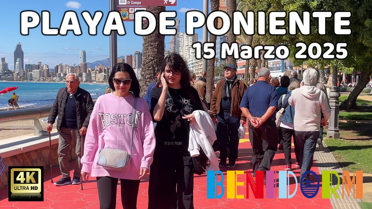 Benidorm - Parque de Elche y Playa de Poniente - 15 Marzo 2025 - Costa Blanca - España - 4K