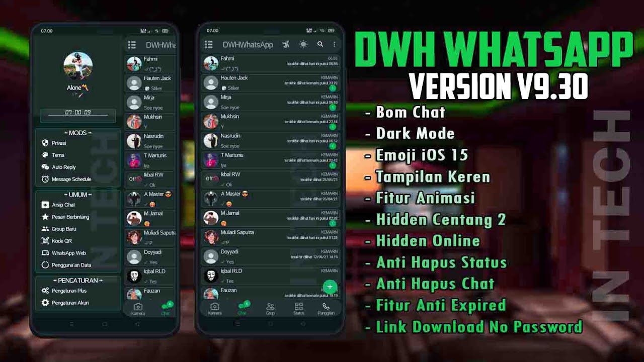 New Update DWH WhatsApp v9.45 Terbaru 2022 || DWH WA Fitur Animasi -B0M Chat
