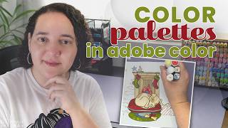 Coloring Page Palettes with Adobe Color | 5 colors challenge