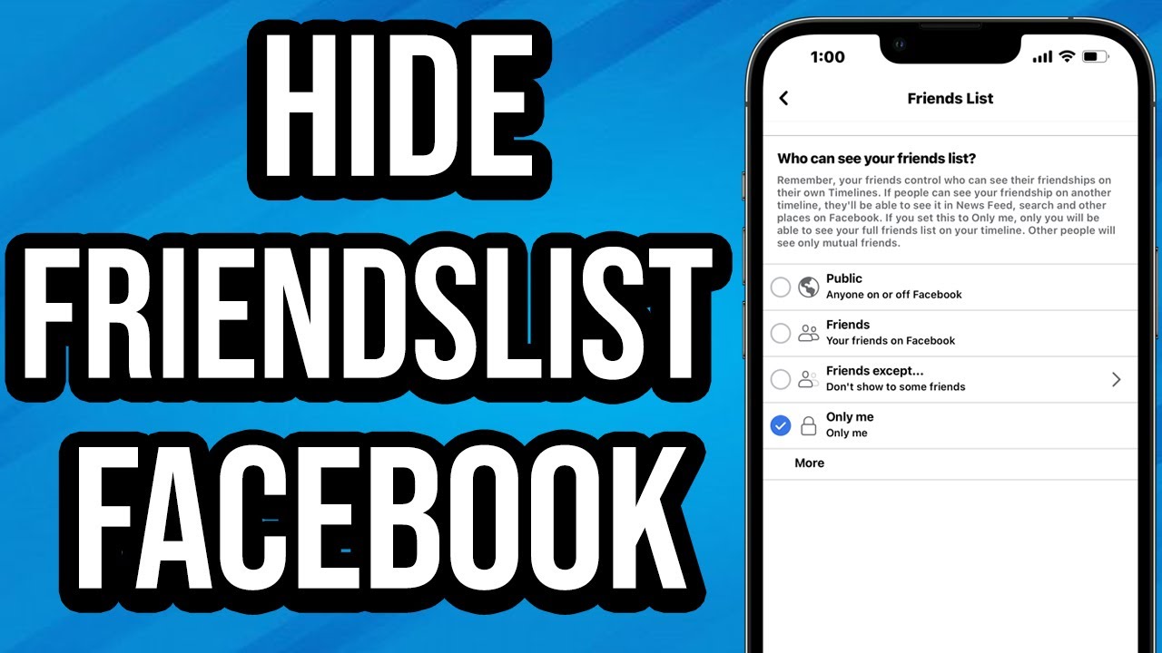 How To Hide Friends List On Facebook - YouTube