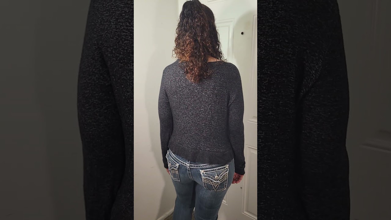 Maison Jules Women's Metallic V-Neck Sweater, Black - Purchase on Amazon: 