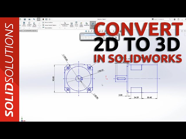 Converting 2D to 3D in SOLIDWORKS - YouTube