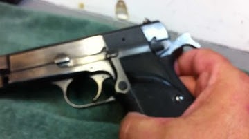 How to remove magazine disconnect from browning highpower