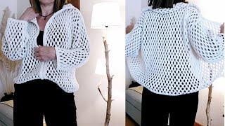 Como #tejer chaqueta/cardigan a crochet.