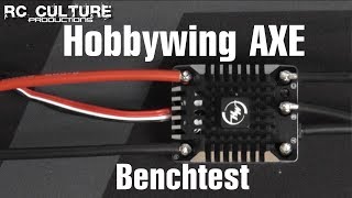 HOBBYWING XERUN AXE BRUSHLESS BENCHTEST!!!