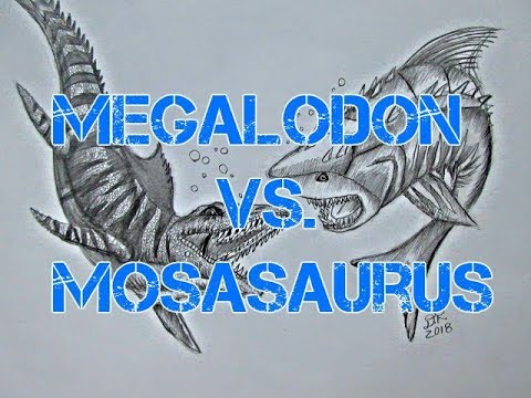 Drawing Megalodon Vs Mosasaurus Tutorial Jurassic World The Game - jurassic park new megalodon vs mosasaurus update roblox