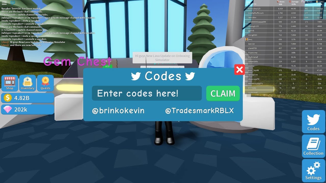 Roblox [CODE, LAVA] 📦Unboxing Simulator📦 - YouTube