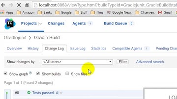 How to view change log of a build in TeamCity