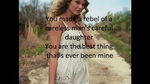 "Mine" by Taylor Swift with lyrics + in video/description