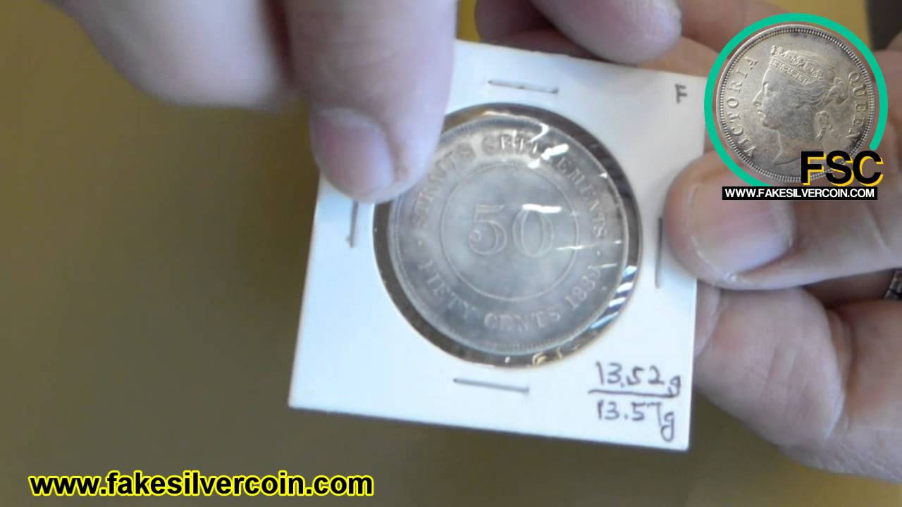 1889 Straits Settlements 50 cents Queen Victoria