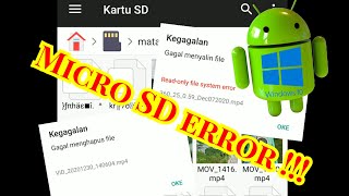 Fixing a micro SD card error, read only on an Android phone