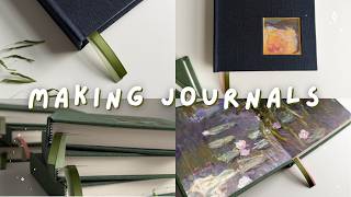 Making Journals with Monet Paintings ✿ bookbinding with music, etsy shop update