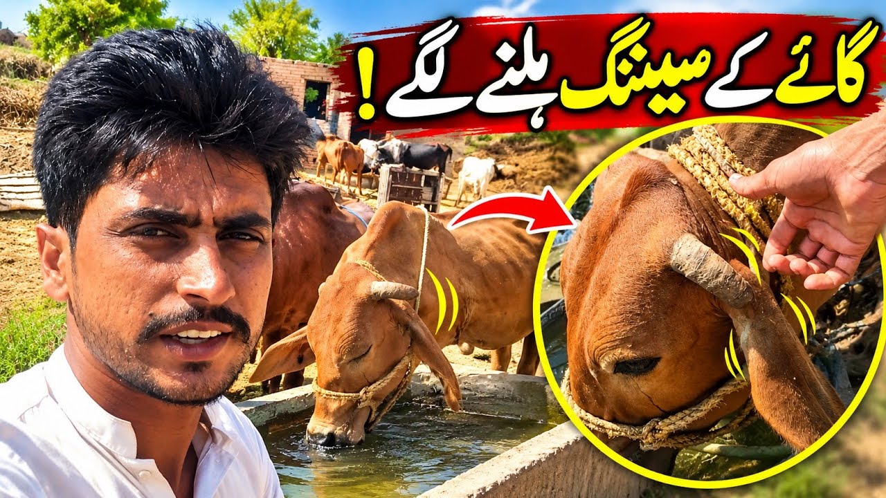Seeng Gaaye Ke Seeng Hilne Lage! 😱 | Janwaron Ko Pani Pilaya | Village Life ...