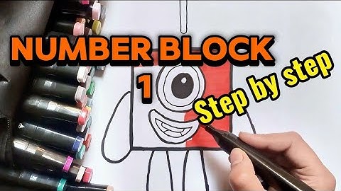 How to Draw Numberblock 1 | Easy Numberblocks Drawing for Kids | Step by Step Tutorial