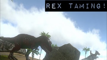 HOW TO TAME A REX IN ARK AT A LOW LEVEL/ NO HARD TRAP