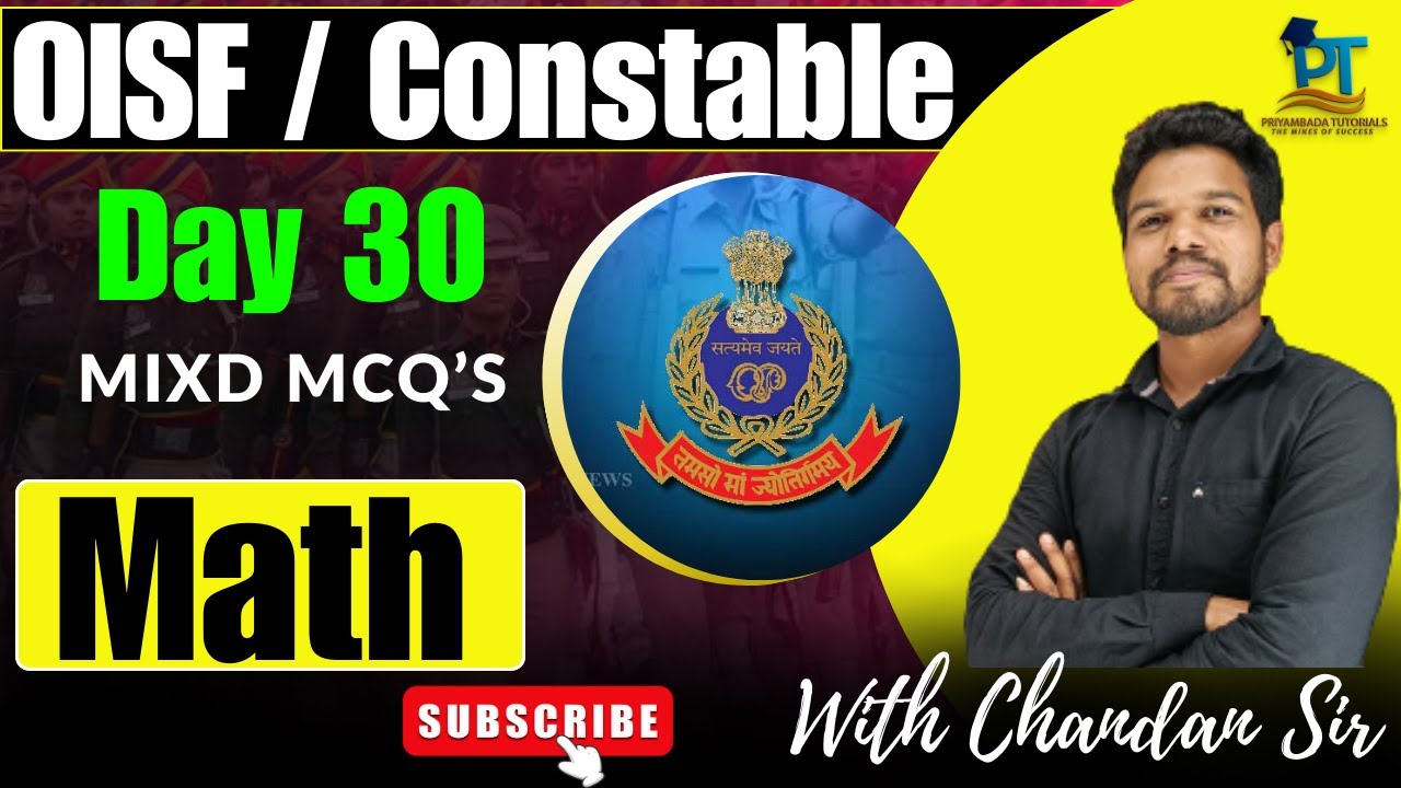 OISF-District Constable|| Mathematics (Top 20 MCQs)|| DAY-30||Uniform ନିଶ୍ଚିତ #OISF#districtcostable