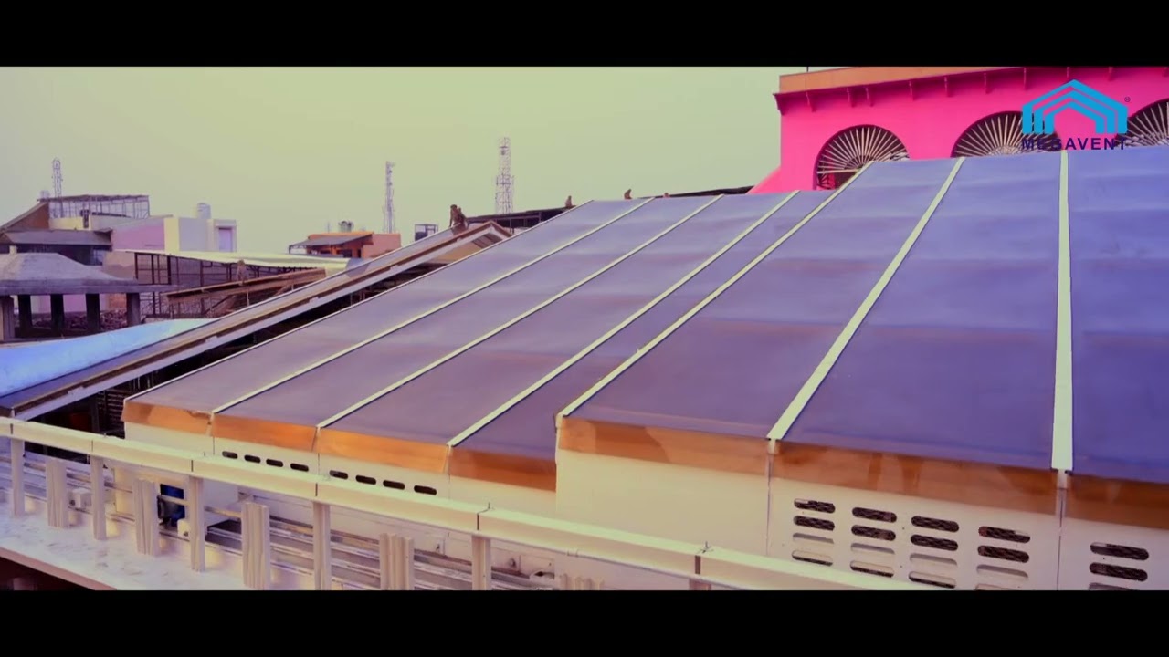 MEGAVENT RETRACTABLE ROOF at Bankey Bihariji Temple, Vrindavan.