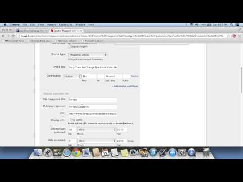 How to Cite a Web Article Using easybib