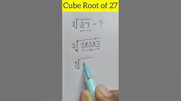 cube Root of 27#maths#shorts