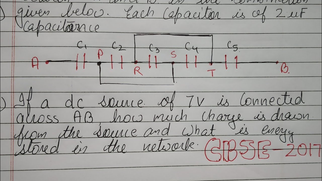 Find equivalent capacitance between A and B in the combination given below. Each capacitor is of 2µF