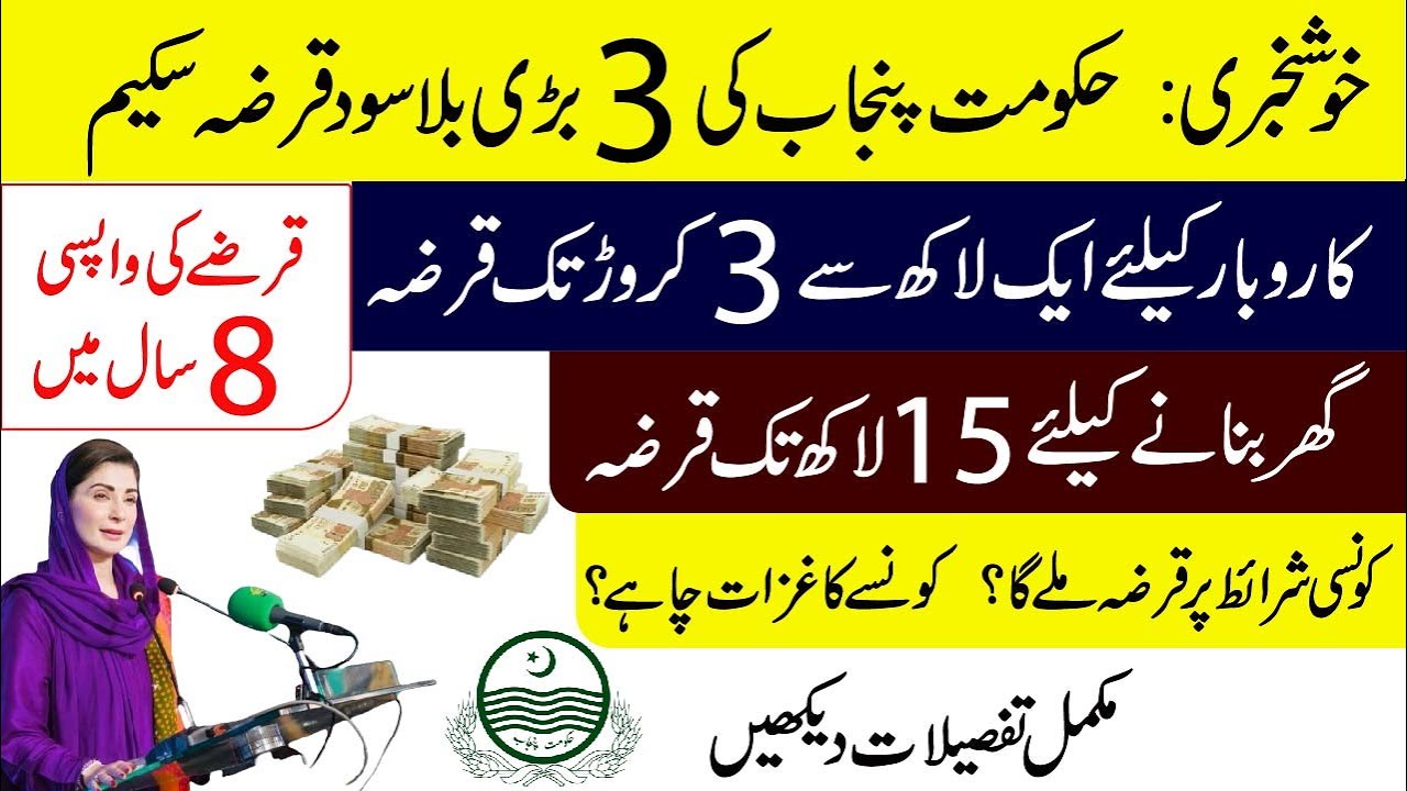 Government of Punjab 3 Big Interest Free Loan Schemes 2025 | Apply Online in Pakistan from Mobile