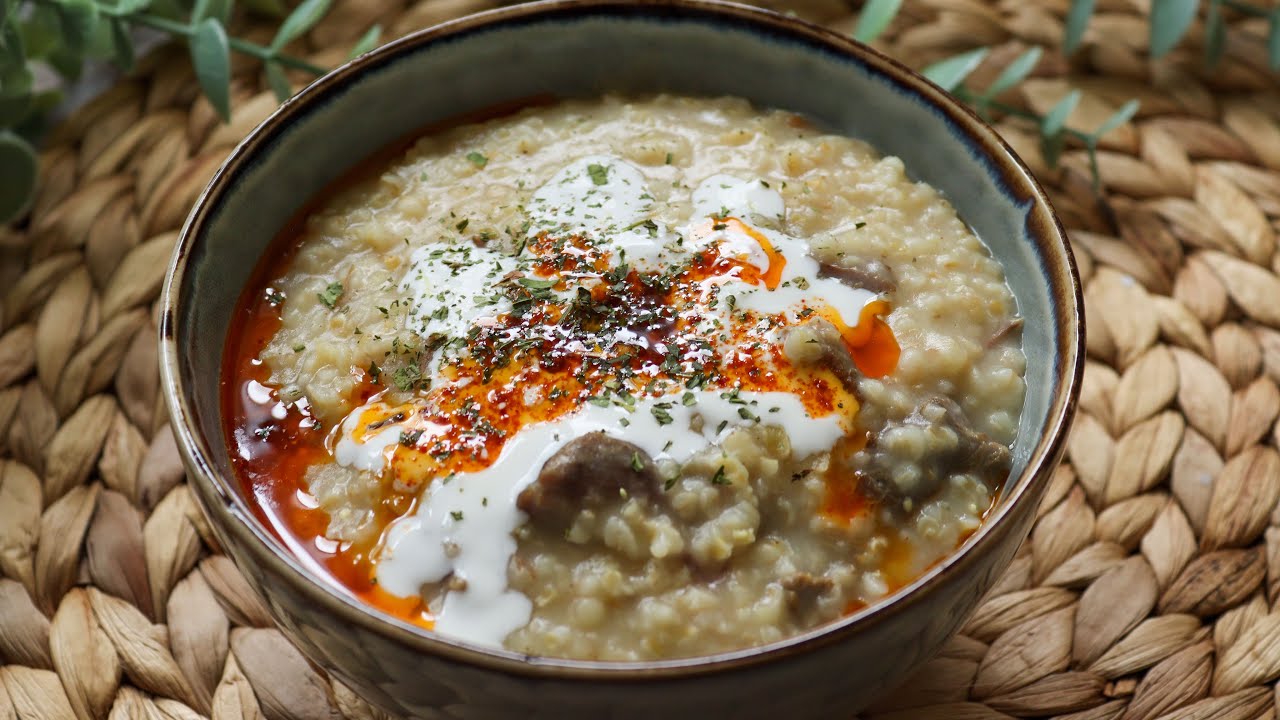 Gabola - Crushed Wheat soup - جريش - YouTube