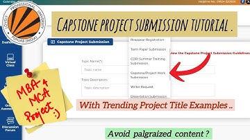 LPU CAPSTONE PROJECT Using Trending Project Titles 🔥Detailed CAPSTONE project submission video
