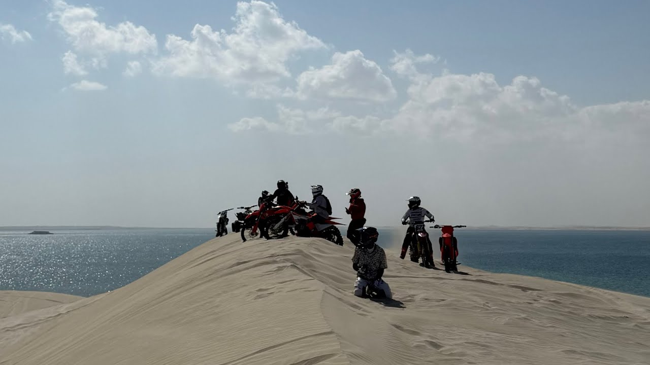 Kuwait most infamous Motocross free riders visit Qatar Sealine Raw Video Part 2