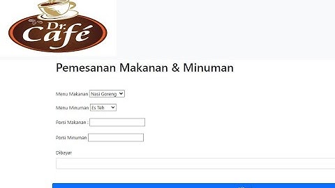 Pemrograman Kasir Sederhana Dengan HTML dan PHP.