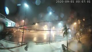 アーカイブ 2020 0901 台風9号 特設ライブカメラ 沖縄 宜野湾 大謝名交差点