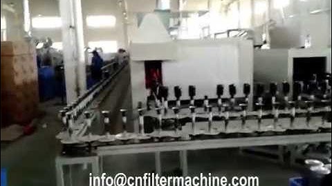 oil or fuel filter painting line