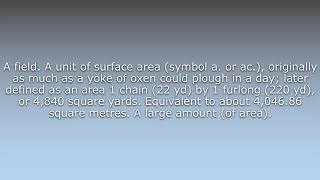 What does Acre mean?