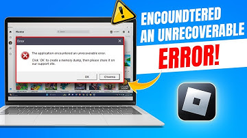 How To Fix Roblox The application encountered an unrecoverable error