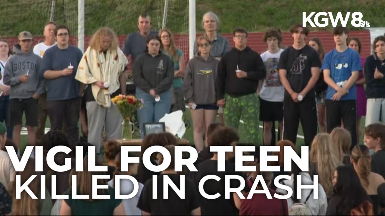Friends remember teen killed in SR-14 wrong-way crash with vigil - YouTube