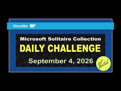 Microsoft Solitaire Collection | Daily Challenge September 4, 2026 | Klondike Expert Card Challenge