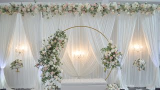 Diy - How to make Long Floral Backdrop DIY - Beautiful Floral Arch Backdrop