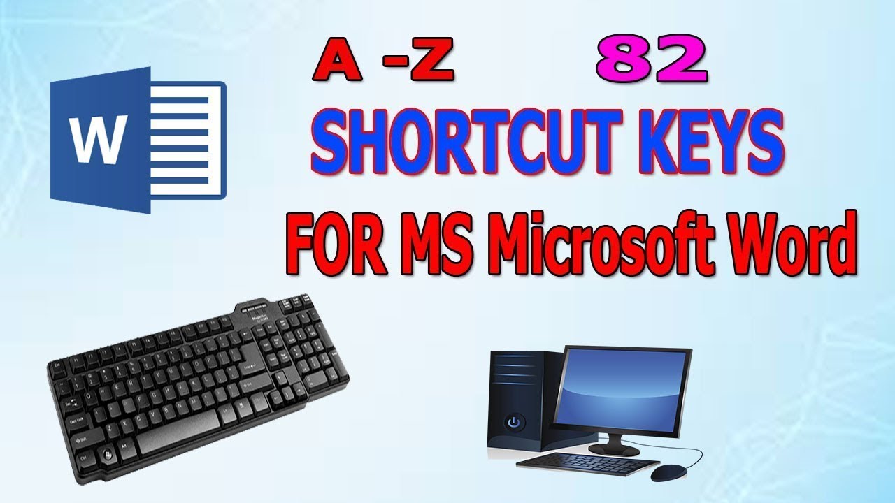 MS Word Shortcut Keys | Microsoft Word shortcut keys 