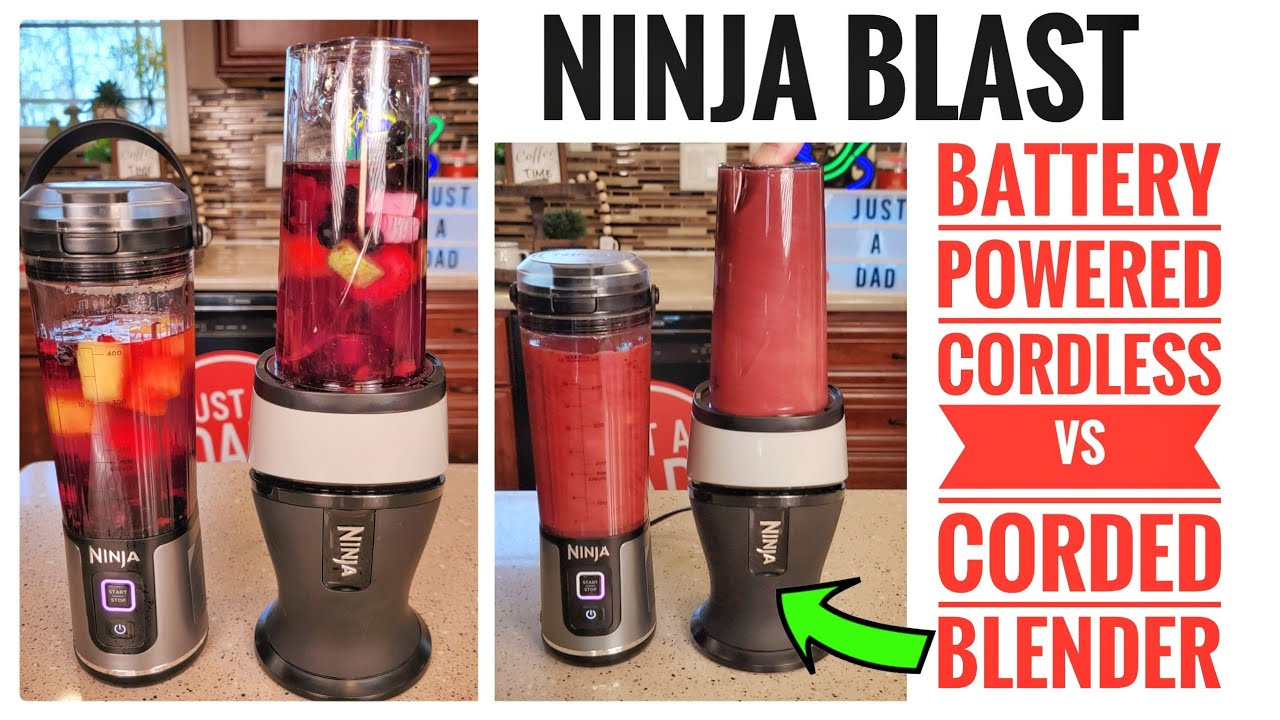 NINJA Blast Cordless vs Ninja Fit Compact Personal Blender with Cord  Comparison 