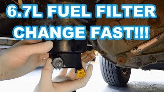 FORD 6.7L FUEL FILTER CHANGE FAST!!! 20112016 F350 Powerstroke how to change fuel filters reset