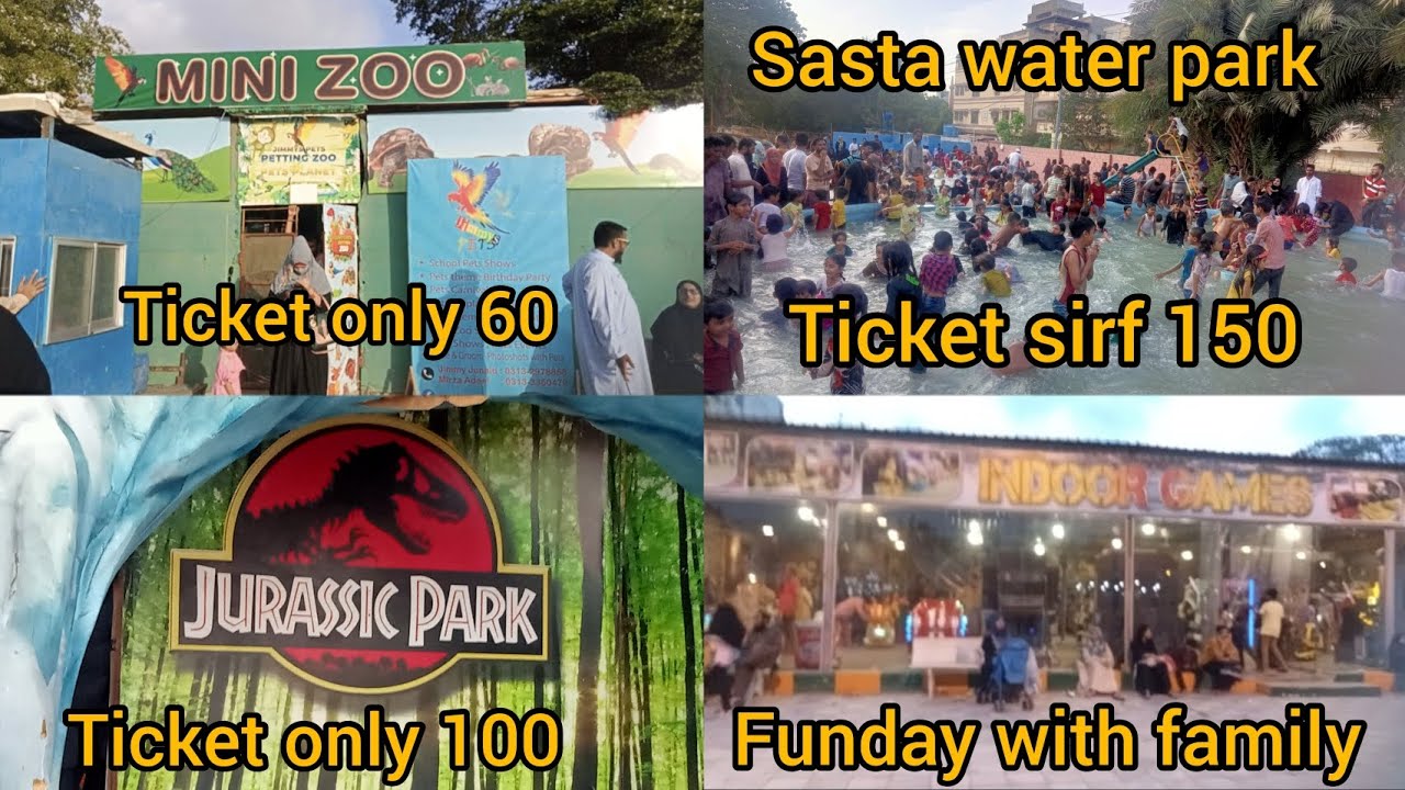 cheapest water park in karachi first jurassic park taleemi bahg