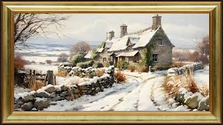 Winter Cottage in the Country, Watercolour Painting | Soft Calm for Cold, Festive Seasons screenshot 5