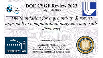 DOE CSGF 2023: The Foundation for a Ground-Up & Robust Approach to Computational Magnetic Materia...