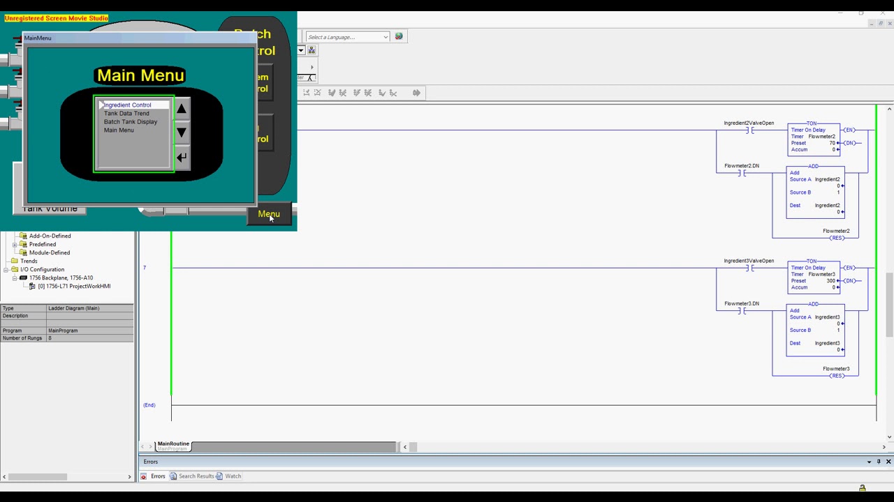 HMIProject Batch Processing