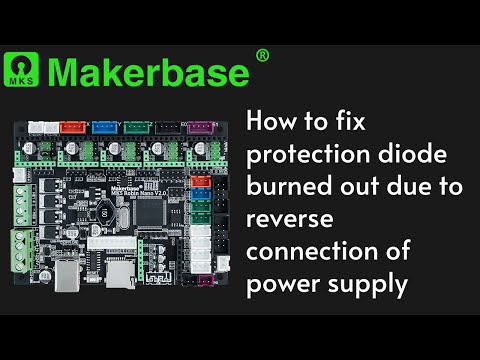 How to fix protection diode burned out due to reverse connection of power supply