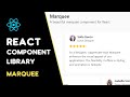 React Component Library | Marquee: Beautiful Marquee Components with Style and Simplicity