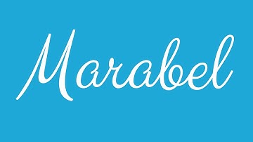 Learn how to Sign the Name Marabel Stylishly in Cursive Writing