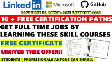 Microsoft, LinkedIn & GitHub Free Courses| Linkedin 10 Free Learning Paths|Free Linkedin Certificate