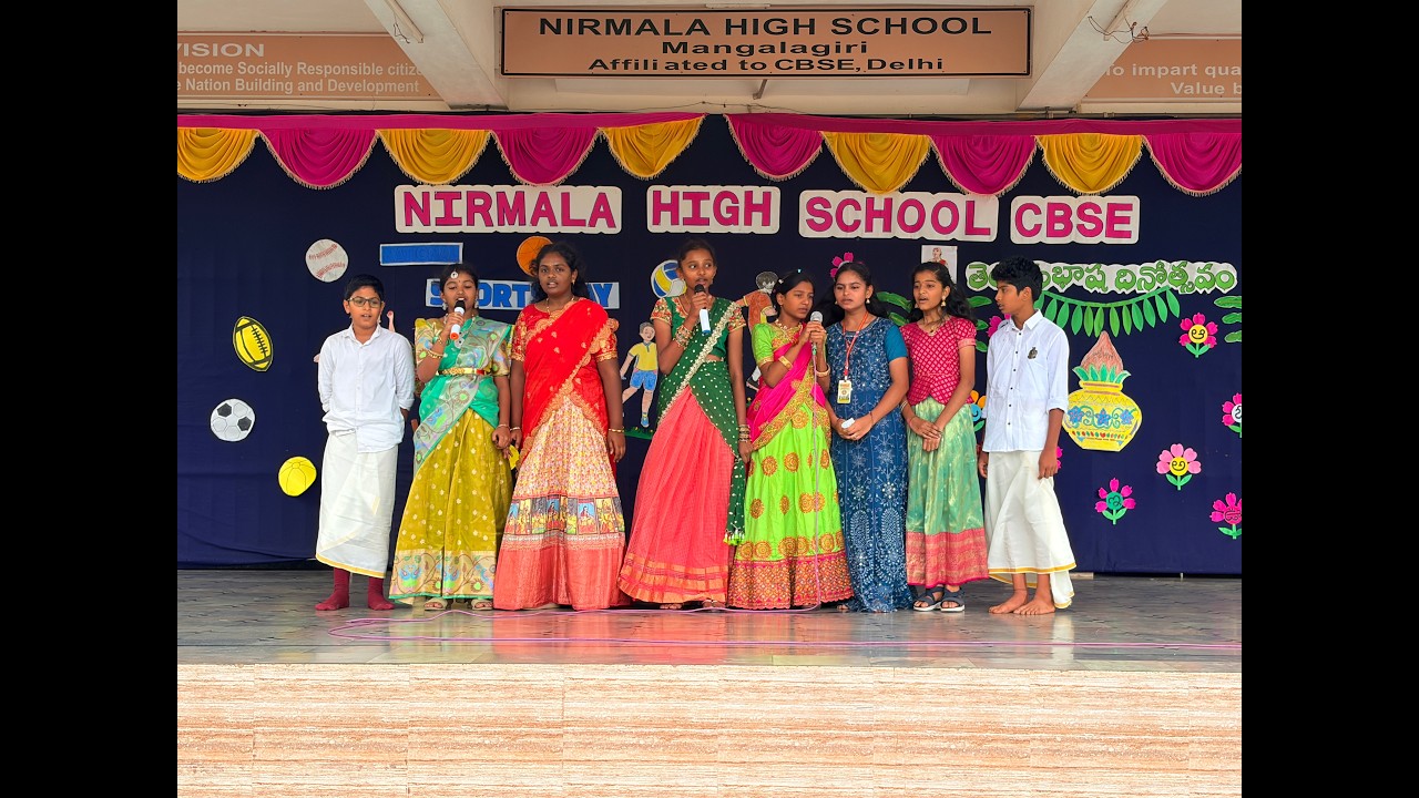 NIRMALA HIGH SCHOOL CBSE ATMAKURU MANGALAGIRI@SPORTS DAY AND TELUGU DAY CELEBRATIONS 2026