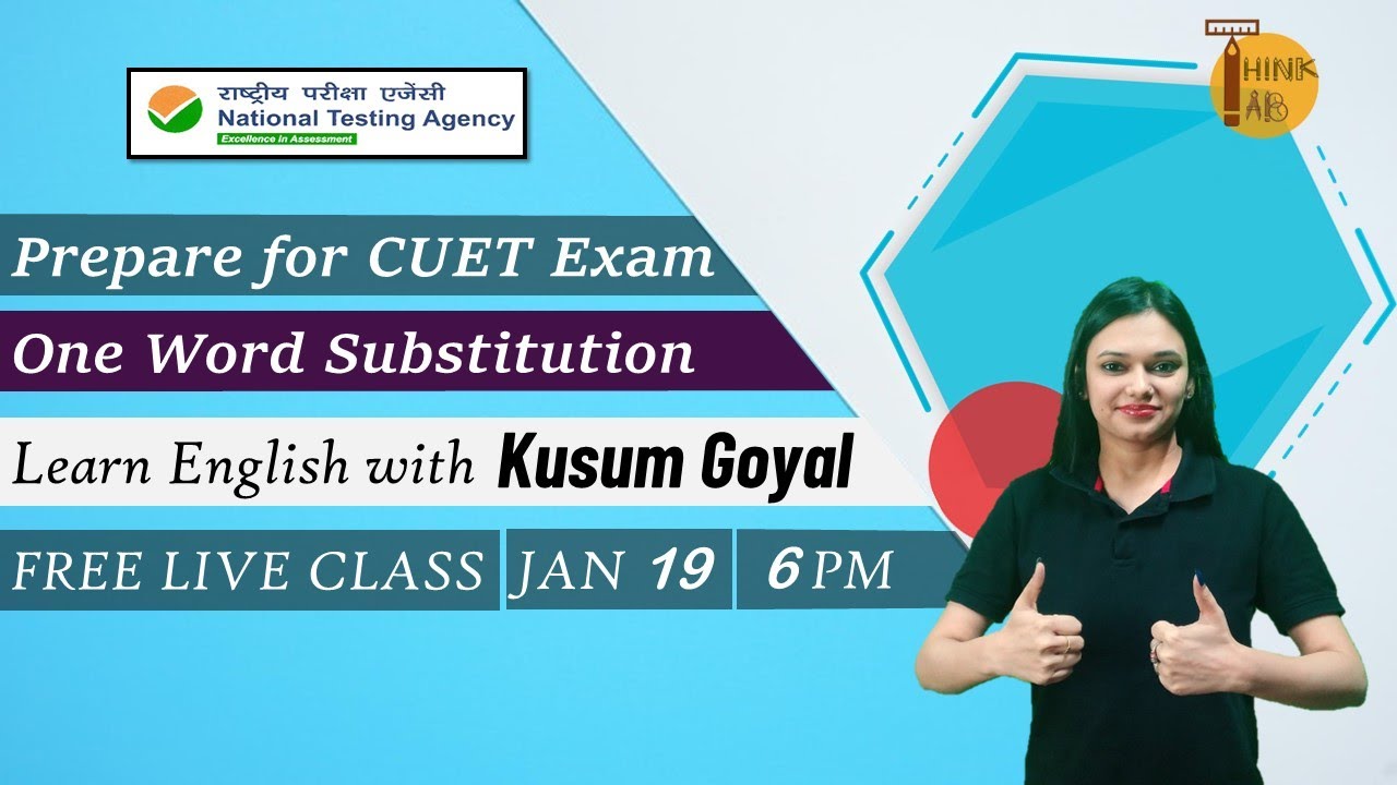 One Word Substitution I English I CUET I Grammar I Kusum Goyal I Think ...